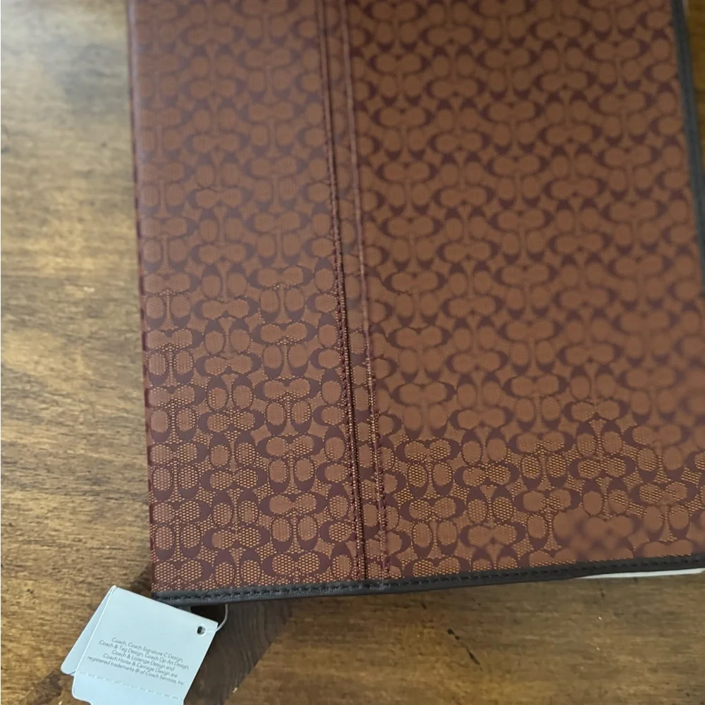 COACH Elegant Brown IPad Case with Signature C Pattern NWT MSRP $168